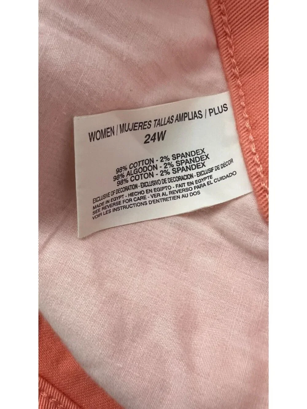 Gloria Vanderbilt Amanda Size 24W Classic Fit Shorts Mid Rise Peach NWT - Picture 4 of 6